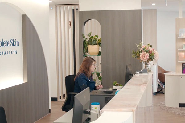 Complete skin specialist reception